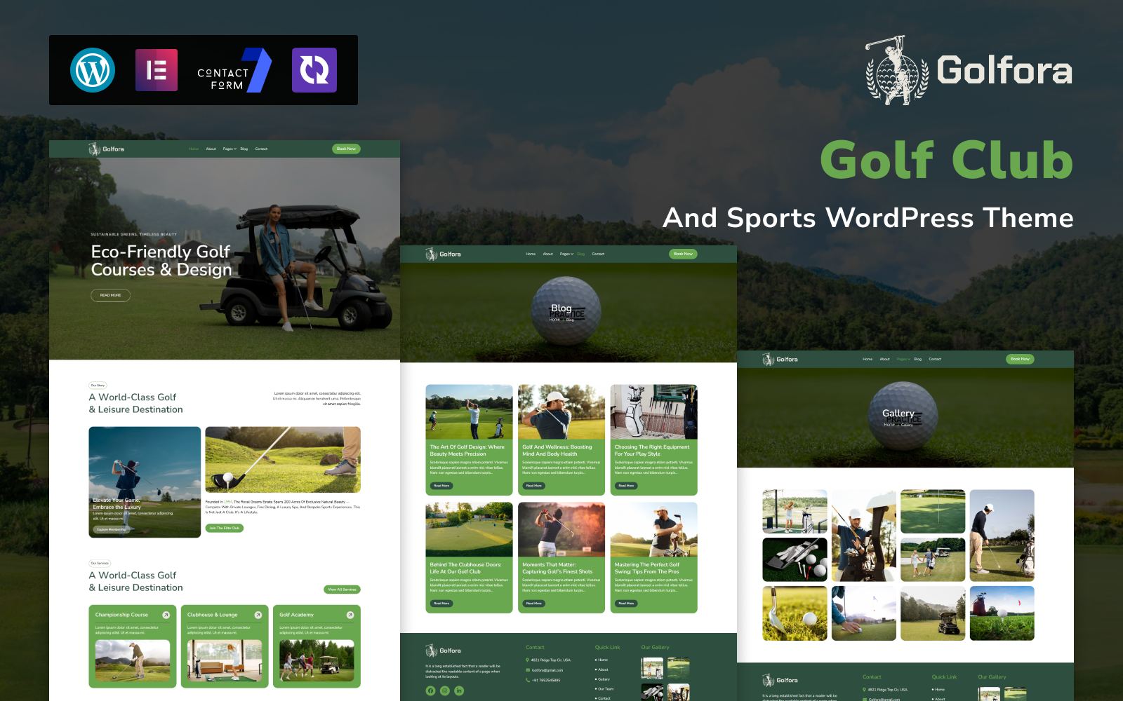 Golfora – Golf Club & Sports WordPress Theme - Nulled Download - EmpireGPL