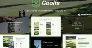 Goolfs - Golf Course & Club Elementor Template Kit - Nulled Download - EmpireGPL