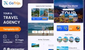 GoTrip - Tour & Travel Agency Elementor Template Kit - Nulled Download - EmpireGPL