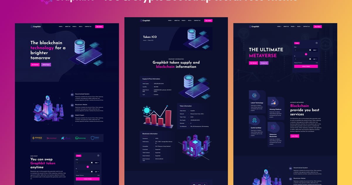 Graphbit - ICO & Crypto Bootstrap WordPress Theme - Nulled Download - EmpireGPL