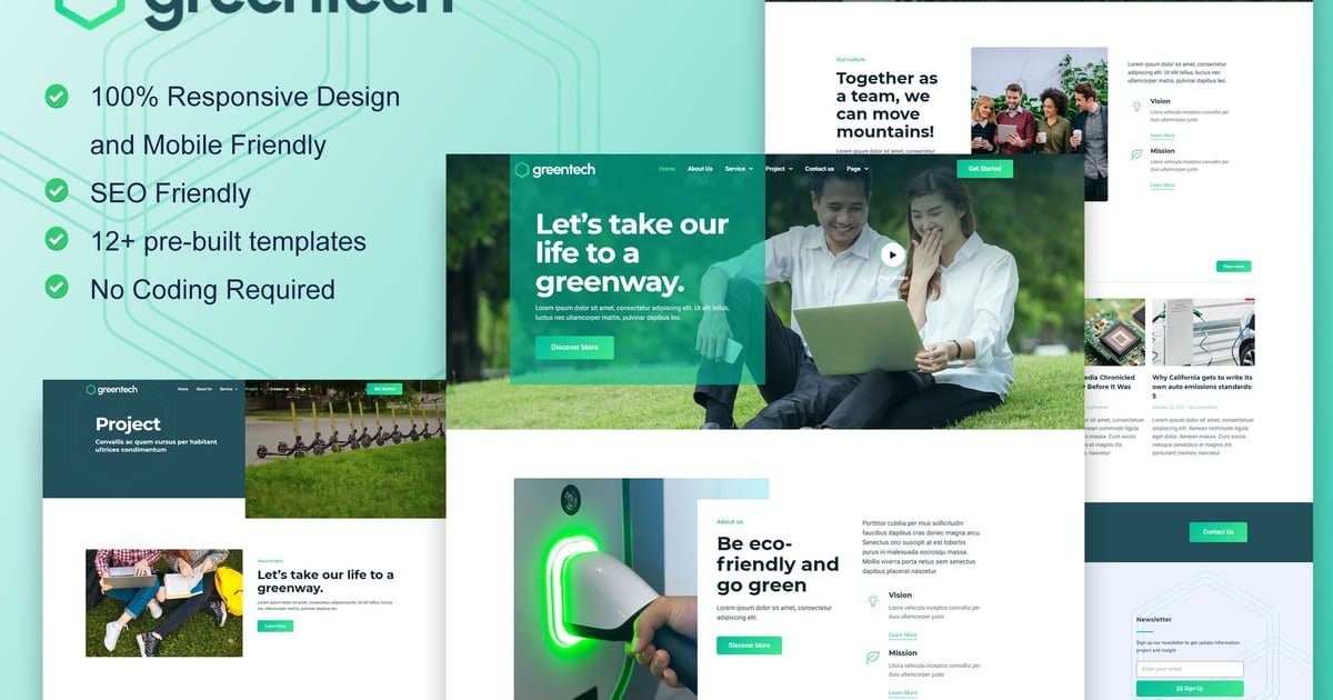 GreenTech - Green Technology Services Elementor Template Kit - Nulled Download - EmpireGPL