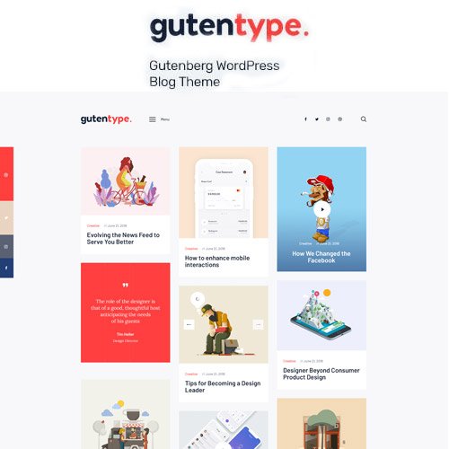 Gutentype 100% Gutenberg WordPress Theme for Modern Blog - Nulled Download - EmpireGPL