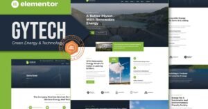 Gytech - Green Energy & Technology Elementor Pro Template Kit - Nulled Download - EmpireGPL