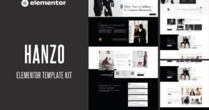 Hanzo - Modern Art Gallery & Museum Elementor Template Kit - Nulled Download - EmpireGPL
