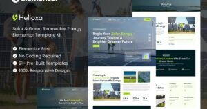 Helioxa - Solar & Green Renewable Energy Elementor Template Kit - Nulled Download - EmpireGPL