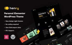 Henry - Personal Elementor WordPress Theme - Nulled Download - EmpireGPL