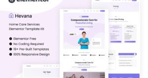Hevana - Home Care Services Elementor Template Kit - Nulled Download - EmpireGPL