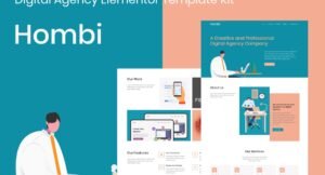 Hombi - Digital Agency Elementor Template Kit - Nulled Download - EmpireGPL