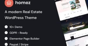 Homez – Real Estate WordPress Theme - Nulled Download - EmpireGPL