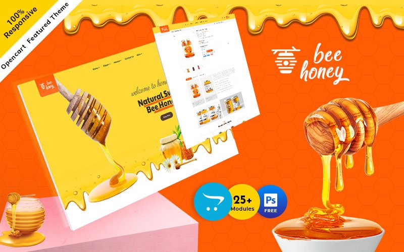 Honey – Agro Bee & Sweet Shop OpenCart Responsive Theme OpenCart Template – Nulled Download – EmpireGPL