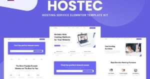 Hostec - Hosting Service Elementor Template Kit - Nulled Download - EmpireGPL