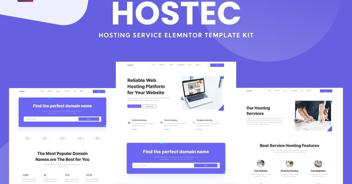 Hostec - Hosting Service Elementor Template Kit - Nulled Download - EmpireGPL