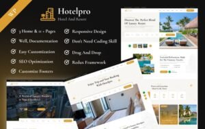 Hotelpro - Hotel Booking & Resort Management Elementor WordPress Theme - Nulled Download - EmpireGPL