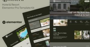 Hoteru - Hotel & Resort Elementor Pro Template Kit - Nulled Download - EmpireGPL