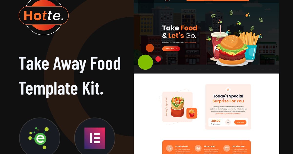 Hotte – Take Away Food Elementor Template Kit – Nulled Download – EmpireGPL