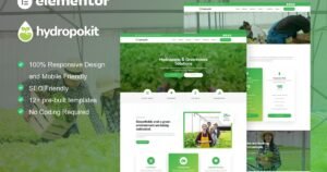 Hydropokit - Hydroponic & Agriculture Elementor Template Kit - Nulled Download - EmpireGPL