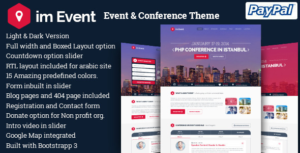 imEvent - Conference Meetup Christmas New Year Halloween Event WordPress Theme - Nulled Download - EmpireGPL