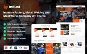 Indust - Industry Factory, Metal, Welding and Steel Works Company WordPress Theme - Nulled Download - EmpireGPL