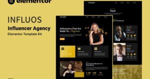 Influos - Influencer Agency Elementor Template Kit - Nulled Download - EmpireGPL