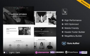 Inkology - Tattoo Studio And Body Art WordPress Elementor Responsive Multipurpose Theme WordPress Theme - Nulled Download - EmpireGPL