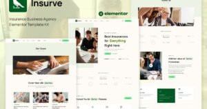 Insurve - Insurance Business Agency Elementor Template Kit - Nulled Download - EmpireGPL