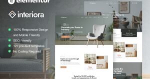 Interiora - Architecture & Interior Design Service Elementor Pro Template Kit - Nulled Download - EmpireGPL