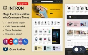 Intron - Mega Electronics Store Elementor WooCommerce Responsive Theme WooCommerce Theme - Nulled Download - EmpireGPL