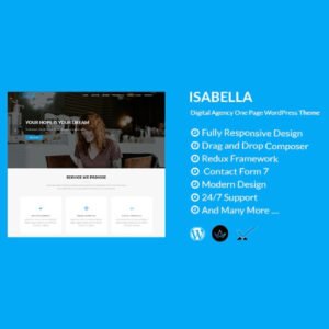 Isabella Digital Agency One Page WordPress Theme - Nulled Download - EmpireGPL