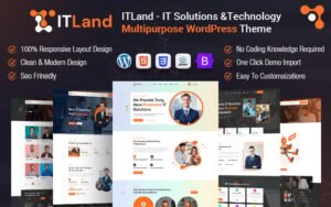 ITLand - IT Solutions & Technology sbusiness Multipurpose WordPress Theme - Nulled Download - EmpireGPL
