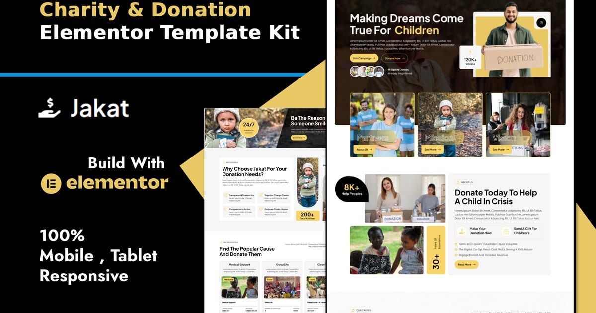Jakat – Charity & Donation Elementor Template Kit – Nulled Download – EmpireGPL