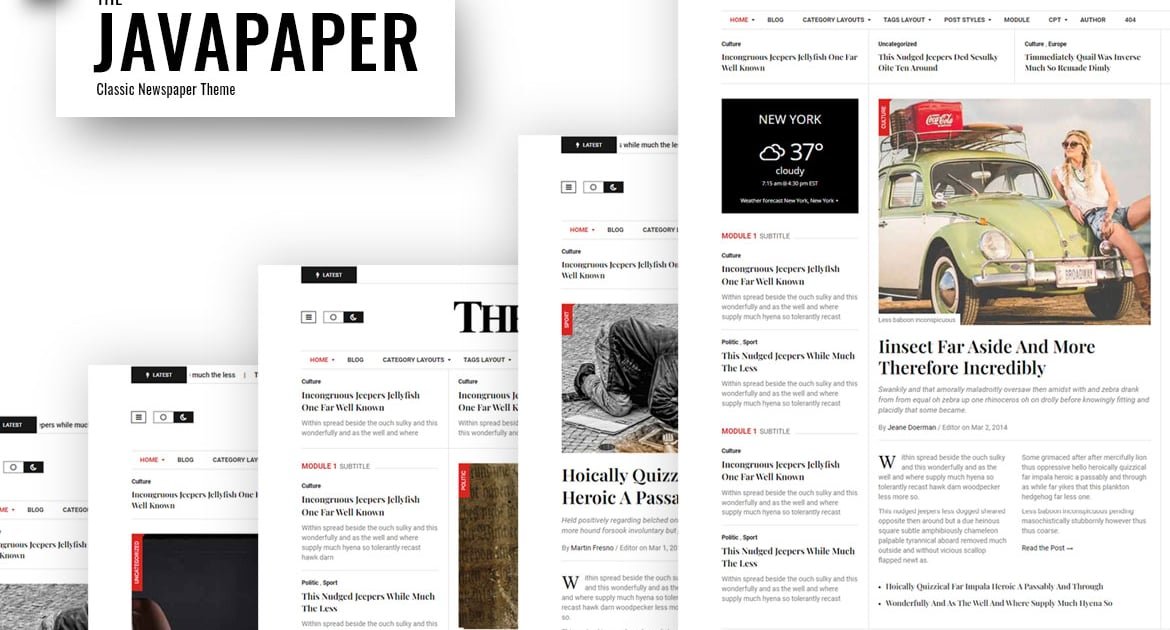 Javapaper – Classic Newspaper WordPress Theme - Nulled Download - EmpireGPL