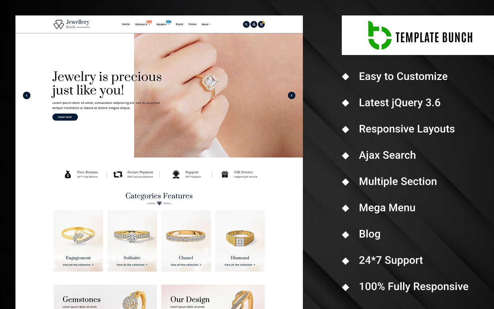 Jewellery Deck – Responsive Shopify Theme for eCommerce – Nulled Download – EmpireGPL
