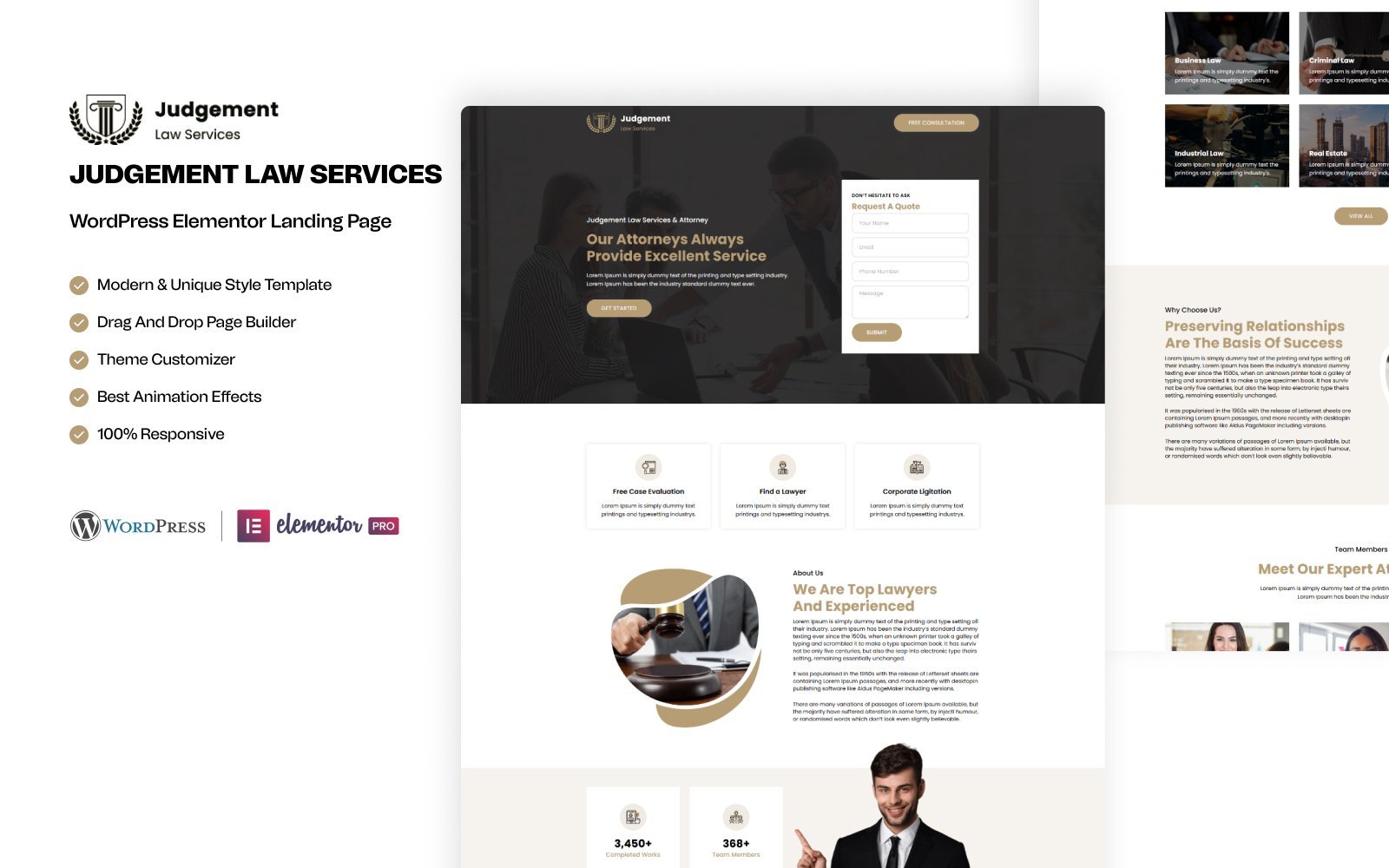 Judgement – WordPress Law Services Ready to Use Elementor Template Elementor Kit - Nulled Download - EmpireGPL