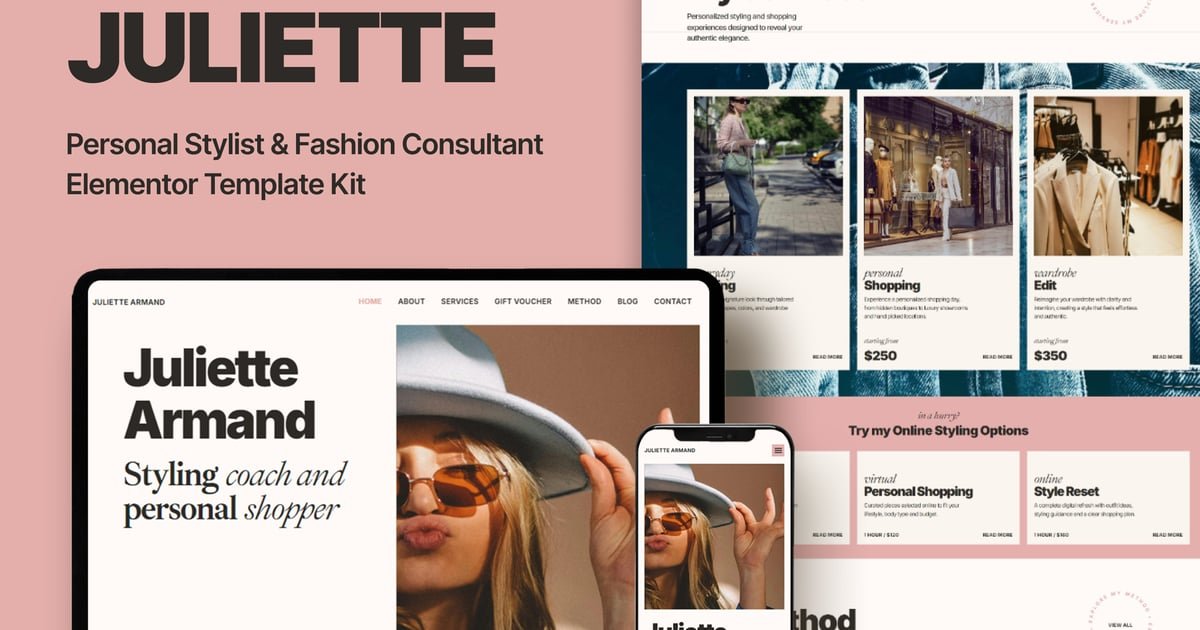 Juliette – Personal Stylist & Fashion Consultant Elementor Pro Template Kit – Nulled Download – EmpireGPL
