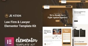 Justos - Law Firm & Lawyer Elementor Template Kit - Nulled Download - EmpireGPL