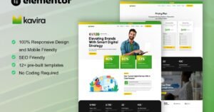 Kavira - Digital Marketing Agency Elementor Pro Template Kit - Nulled Download - EmpireGPL