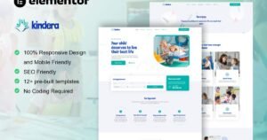 Kindera - Child Therapist & Psychologist Service Elementor Template Kit - Nulled Download - EmpireGPL