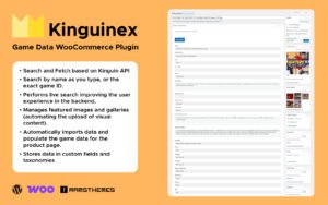 KINGUINEX - WooCommerce Plugin to get Game Data WordPress Plugin - Nulled Download - EmpireGPL