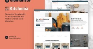 Kitchenia – Kitchenware & Cooking Utensils Store Template Kit - Nulled Download - EmpireGPL