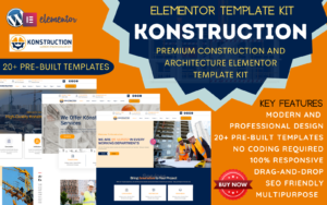 Konstruction - Construction & Architecture Company, and Building Service Elementor Template Kit Elementor Kit - Nulled Download - EmpireGPL