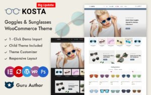 Kosta - Goggles and Eyewear Store Elementor WooCommerce Responsive Theme WooCommerce Theme - Nulled Download - EmpireGPL