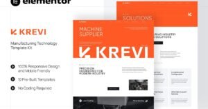 Krevi - Manufacturing Technology Elementor Template Kit - Nulled Download - EmpireGPL
