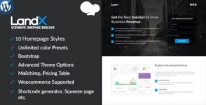 Landx Multipurpose Wordpress Theme, Software Application Landing Pages Builder For Marketing Agency - Nulled Download - Empiregpl