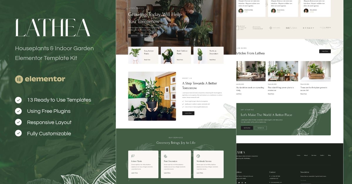 Lathea – Houseplants & Indoor Garden Elementor Template Kit – Nulled Download – EmpireGPL