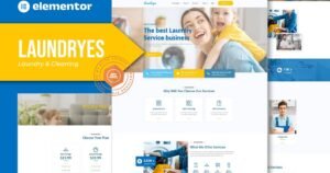 Laundryes - Laundry & Cleaning Elementor Template Kit - Nulled Download - EmpireGPL
