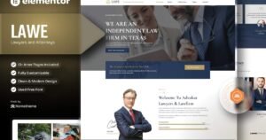 Lawe - Lawyer & Attorney Elementor Template Kit - Nulled Download - EmpireGPL