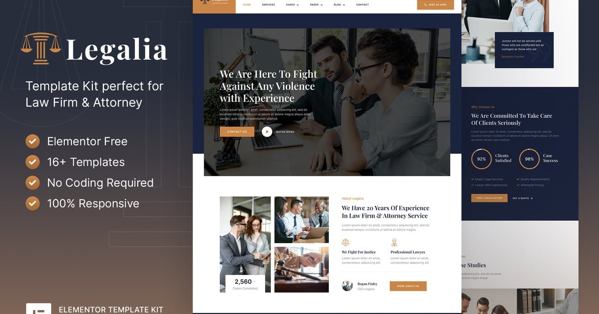 Legalia - Lawyer & Attorney Elementor Template Kit - Nulled Download - EmpireGPL