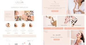 Lillia - Beauty & Skincare Elementor Template Kit - Nulled Download - EmpireGPL