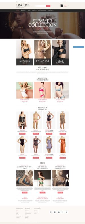 Lingerie Store Shopify Theme - Nulled Download - EmpireGPL