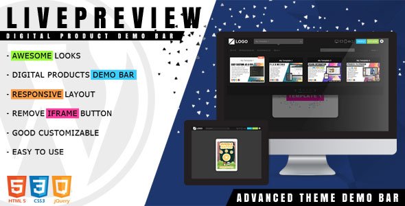 LivePreview - Theme Demo Bar for WordPress - Nulled Download - EmpireGPL
